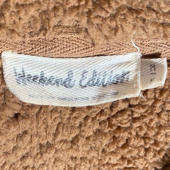 Weekend Edition Sherpa Quarter Zip Pullover Medium Mustard Cozy Fleece Sweater - Picture 7 of 10